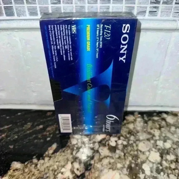 Sony VHS Tape T-120 6 Hours Blue NEW in plastic!! - Picture 4 of 10